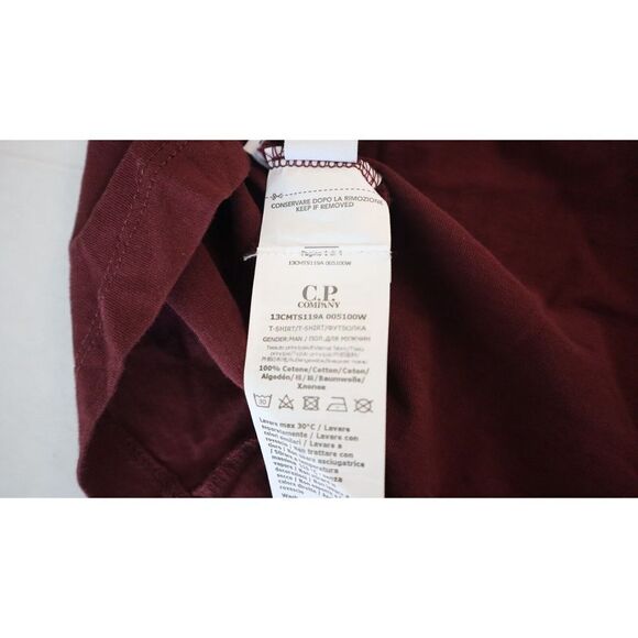 C.P. Company Men's Sz Large Port Royal Red Short Sleeve Crew Neck T-Shirt $115 - Picture 5 of 7